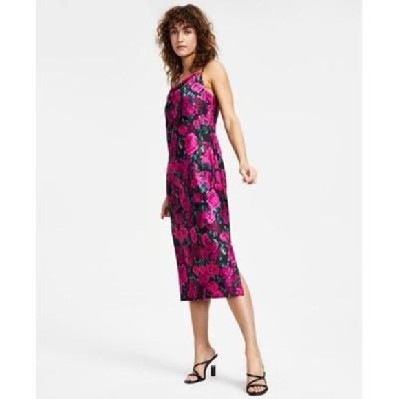 Bar III Dresses & Skirts - Bar III Womens Floral MIDI Slip Dress
